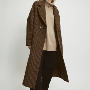 NWT Rita Row Cedar Checkered Wool Coat